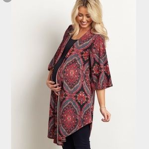 Paisley print knit kimono!